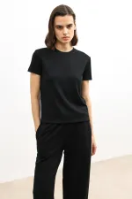 Antioch Siyah Dökümlü Kadın Eşofman Takım