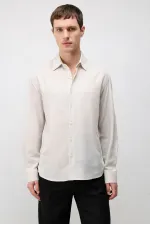 Chemise homme Antioch Stone en lin mélangé coupe décontractée