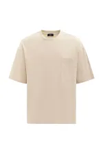 Antioch Beige Relaxed Basic Men's T-Shirt