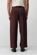 Antioch Bordo Lyocell Karışımlı Erkek Pantolon