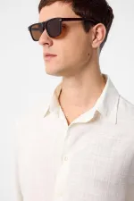 Antioch Ecru Relax Fit Textured Men's Shirt