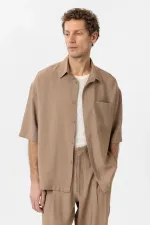Chemise homme Antioch Mink à manches courtes décontractées