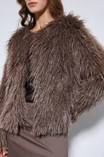 Antioch Kahve Suni Kürk Mont