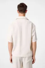 Chemise homme Antioch Ecru Apache à col Apache en tissu modal