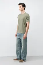 T-shirt homme Antioch Khaki coupe classique en tissu technique modal