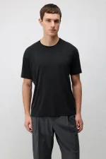 T-shirt texturé premium noir Antioch pour homme