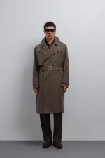 Trench-coat Antioch marron clair coupe décontractée pour homme