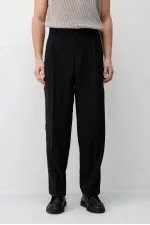 Antioch Siyah Modal Kumaş Erkek Pantolon