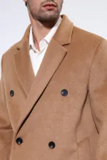 Antioch Camel Wool Blend Double-Breasted Men's Coat