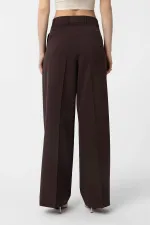 Antioch Coffee Pleated Women's Trousers