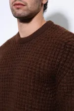 Antioch Coffee Knit Textured Men's Sweater