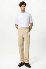 Pantalon homme Antioch Stone taille haute plissé coupe décontractée