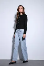 Antioch Black Soft Textured Women's Cardigan