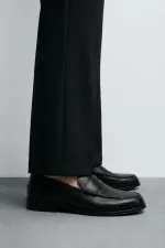 Mocassins en cuir noir Antioch