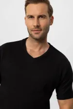 Antioch Siyah V Yaka Basic Erkek T-Shirt