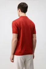 T-shirt en maille pour homme Antioch Red Comfort Slim à col polo