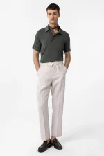 Antioch Khaki Regular Fit Polo Neck Men's T-Shirt