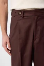 Pantalon homme Antioch Coffee coupe italienne taille haute