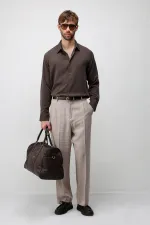 Antioch Light Brown Technical Regular Fit Men's Shirt