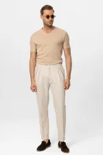 Antioch Bej V Yaka Basic Erkek T-Shirt