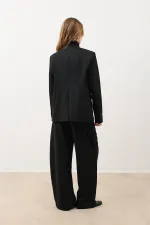 Antioch Siyah Dik Yaka Kadın Blazer Ceket