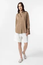 Antioch Camel Striped Women's Shirt