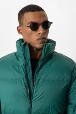 Veste Antioch Green à col montant rembourrée en caoutchouc