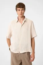 Antioch Beige 100% Linen Relaxed Men's Shirt