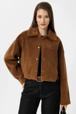 Manteau texturé doux pour femme Antioch Coffee