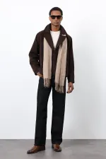 Antioch Coffee Double-Breasted Short Men's Coat