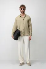 Antioch Khaki Technical Regular Fit Men's Shirt