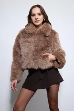 Antioch Vizon Peluş Görünümlü Mont