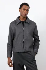 Antioch Anthracite Wool Blend Men's Jacket