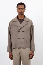 Antioch Vizon Kruvaze Kapama Kısa Erkek Kaban