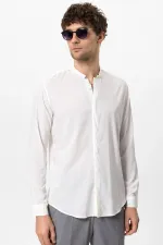 Antioch White Men's Long-Sleeve Shirt