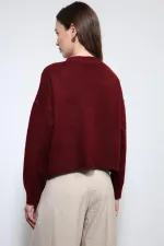 Gilet Antioch bordeaux en laine mélangée