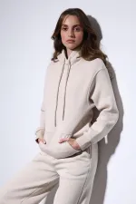 Antioch Stone Hooded Basic Women's Sweatshirt