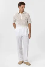 Antioch Ekru Polo Yaka Örgü Erkek T-Shirt