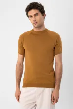 Antioch Tobacco Bicycle Collar Knit T-Shirt