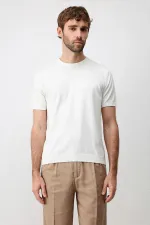 Antioch Ekru Comfort Slim Triko T-Shirt