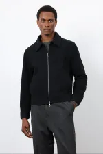 Antioch Black Wool Blend Men's Jacket
