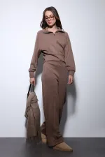 Antioch Bej Fermuarlı Kadın Eşofman Takım