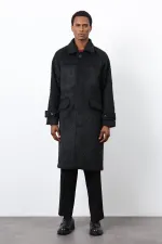 Manteau pour homme Antioch en fausse fourrure noire