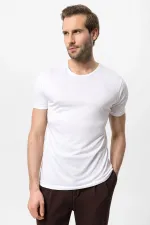 Antioch Off-White Crew Neck Slim Fit Men's T-Shirt