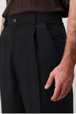 Antioch Siyah Pileli Relaxed Fit Erkek Pantolon Antioch Siyah Pileli Relaxed Fit Erkek Pantolon