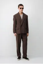 Veste blazer pour homme Antioch Coffee Modal Blend, coupe décontractée