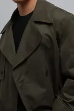 Trench-coat Antioch Khaki coupe décontractée pour homme