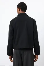 Antioch Siyah Regular Fit Dokulu Erkek Mont