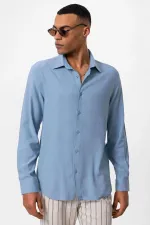 Chemise à manches longues Antioch Indigo pour homme