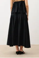 Jupe drapée noire Antioch pour femme